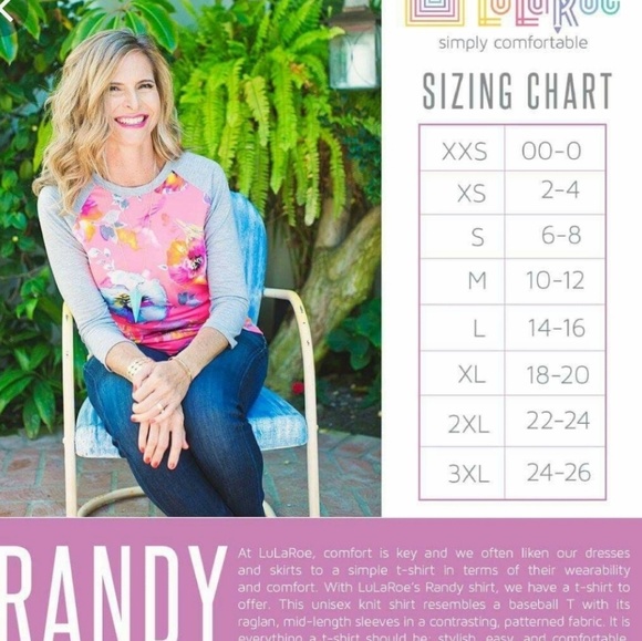 Lularoe Randy Raglan T - Picture 3 of 3